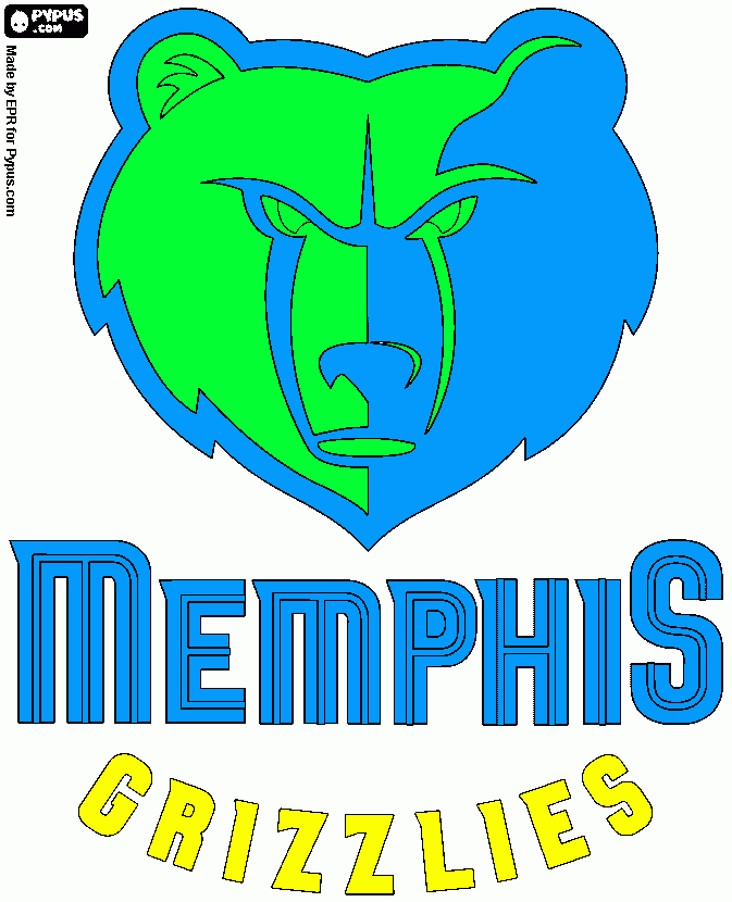 memphis grizzlies coloring page
