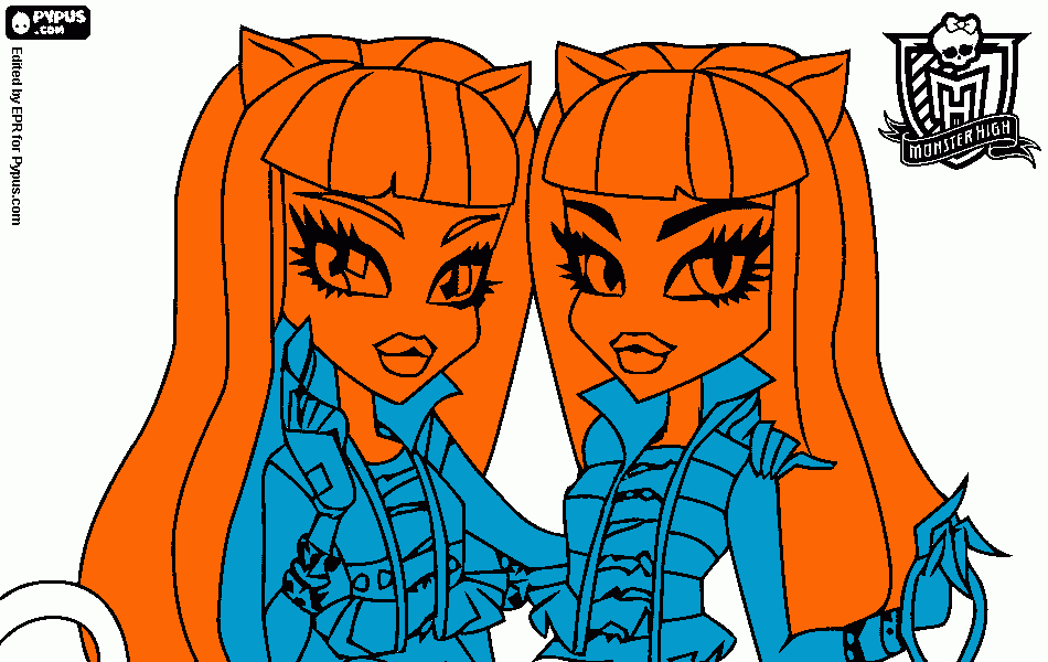 Meowlody and Purrsephone coloring page