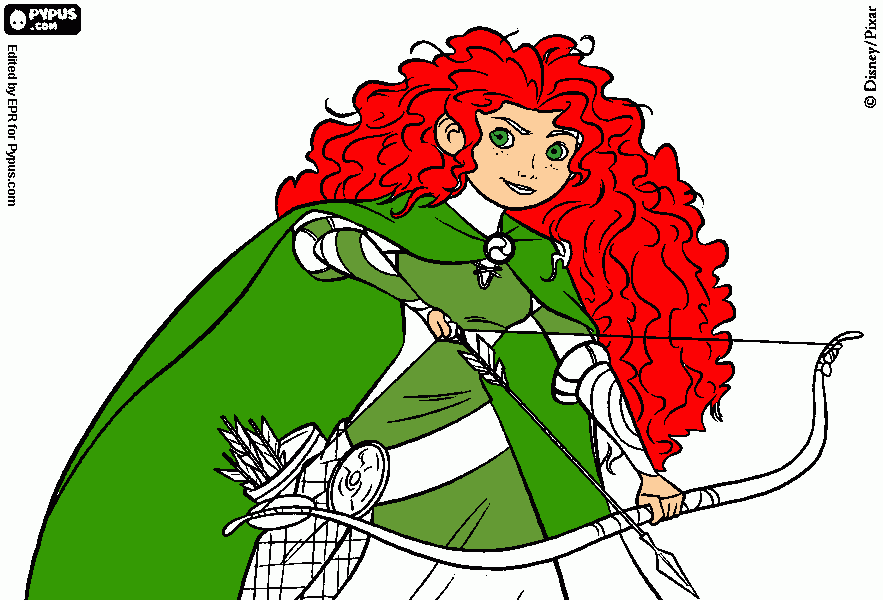 merida coloring page