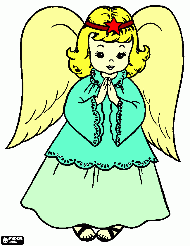 mi angel de la guarda coloring page
