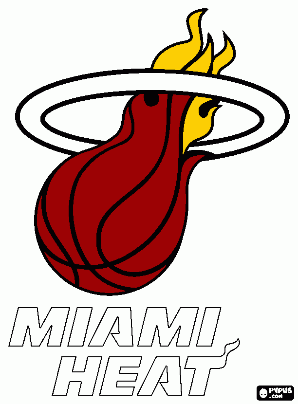 Miami heat coloring page