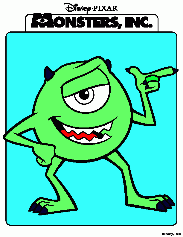 michael mike wazowski coloring page