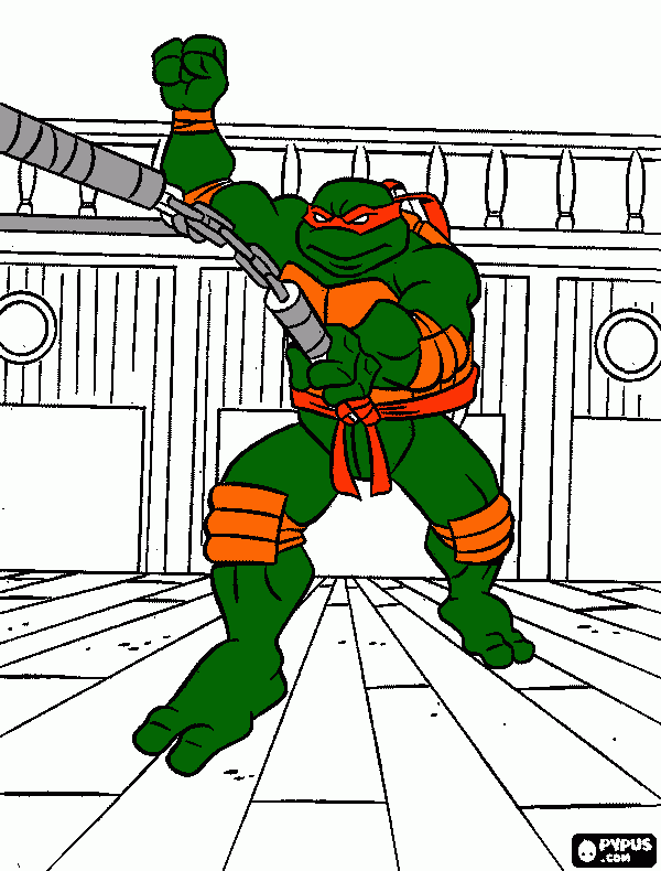 michaelanglo coloring page