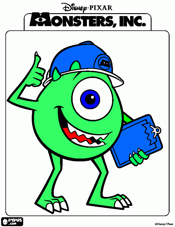 mike razowski coloring page