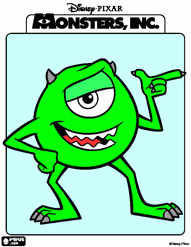 Mike Wazowski coloring page