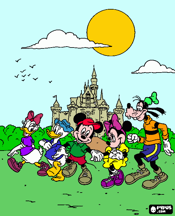 Miki egér és barátai coloring page