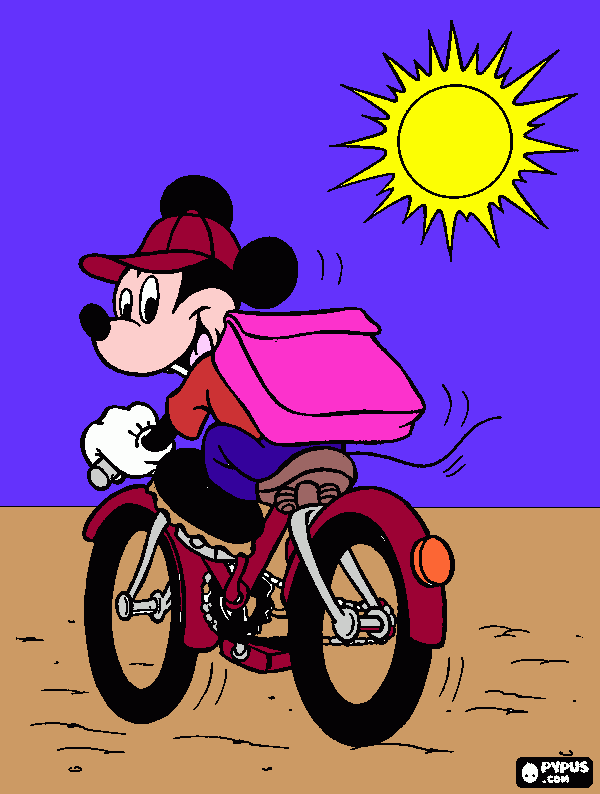 Miki és a bicigli 2. coloring page
