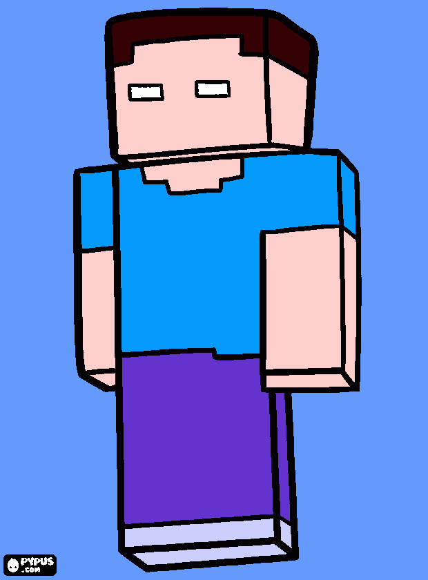 Minecraft Herobrine coloring page