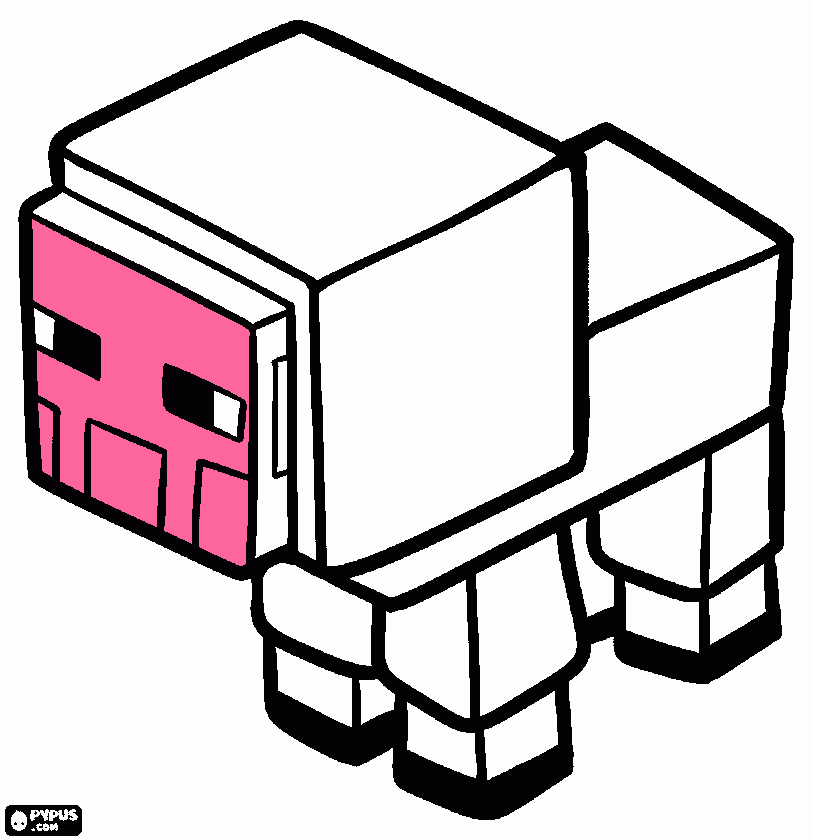 minecraft sheep coloring page