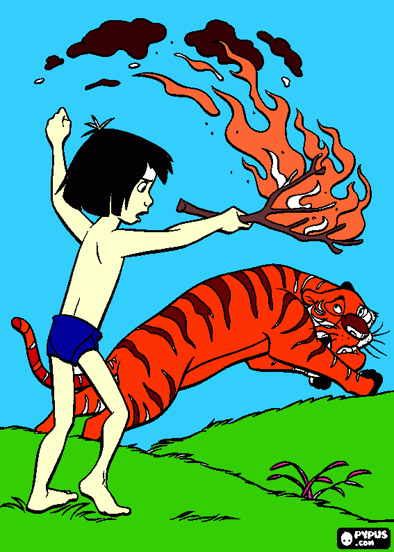 Minglie and Bagera coloring page