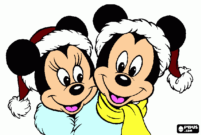 Mini and Mickey coloring page