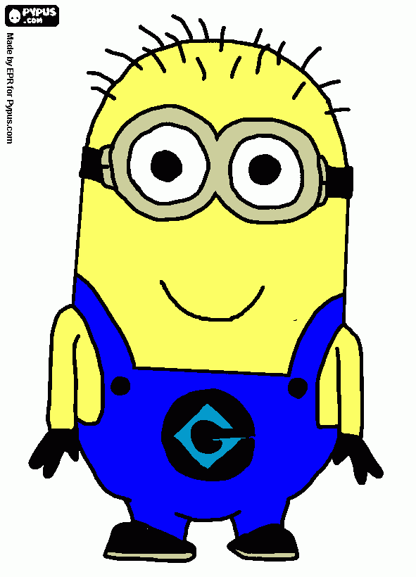 minion cake coloring page