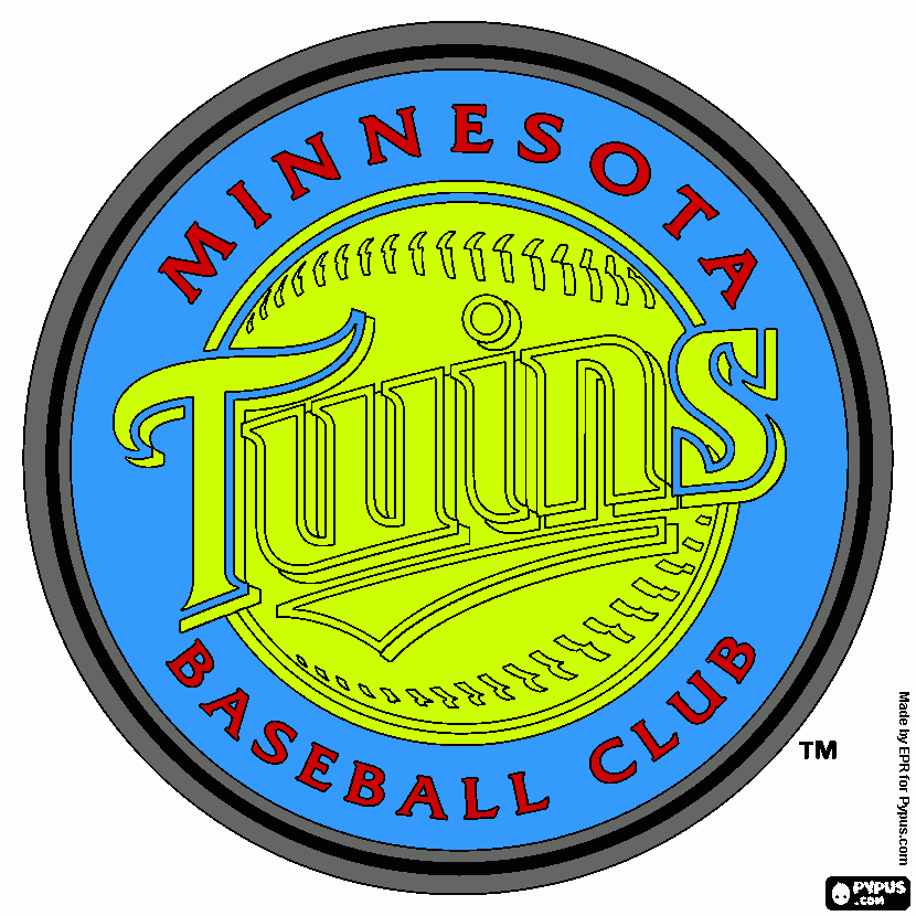 Minnesota Twins logo coloring page