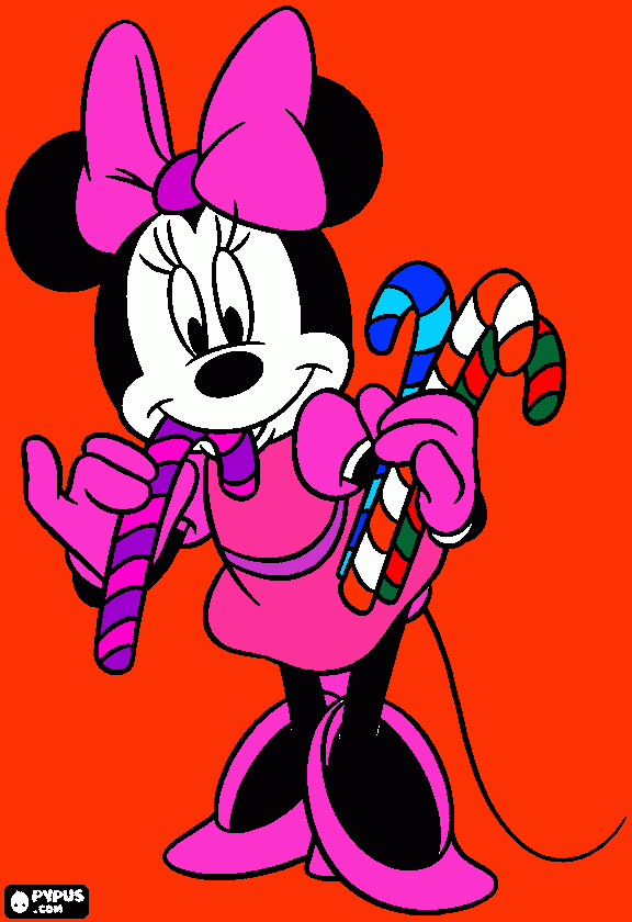 Minnie's Christmas coloring page