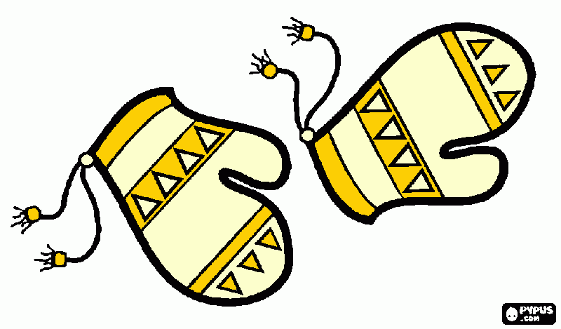 mittens coloring page