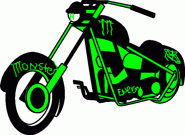 Monster Bike coloring page