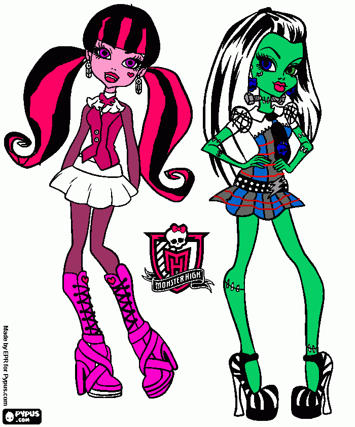 MONSTER HIGH!!! coloring page