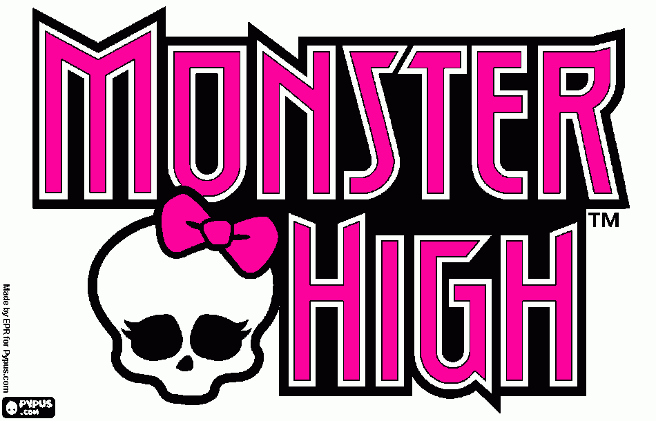 monster high logo coloring page