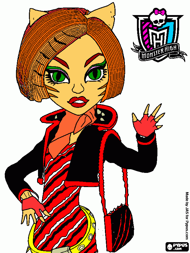 Monster High School Cat  coloring page