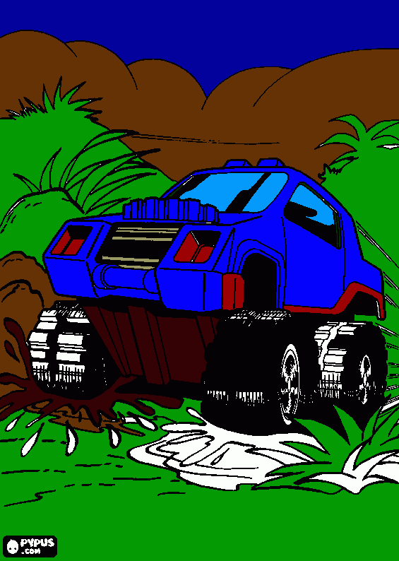 monster truck coloring page
