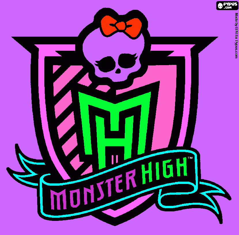 MonsterHig shield coloring page
