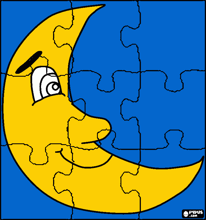 moon coloring page