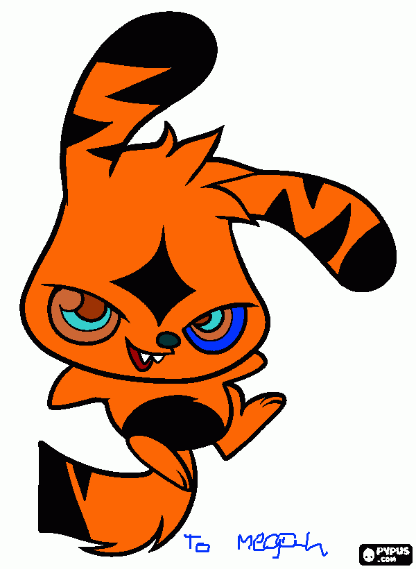 Moshi monster for Megan coloring page