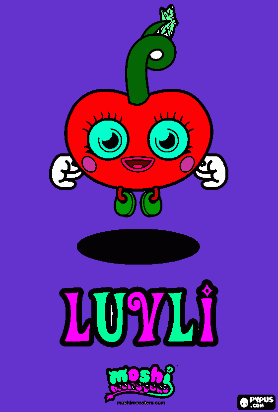 moshi monster luvli coloring page