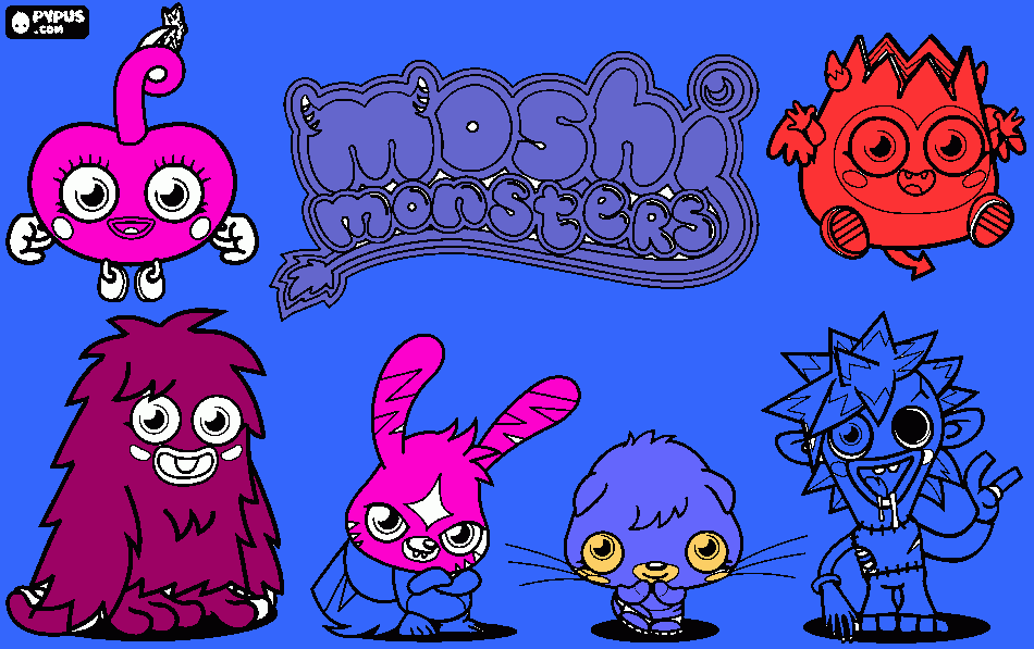Moshi Monster Picture coloring page
