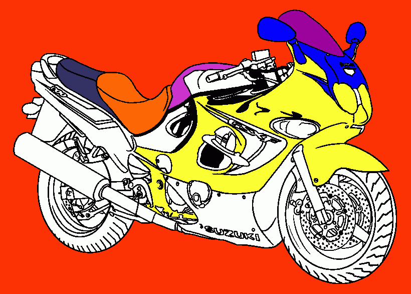 motor coloring page
