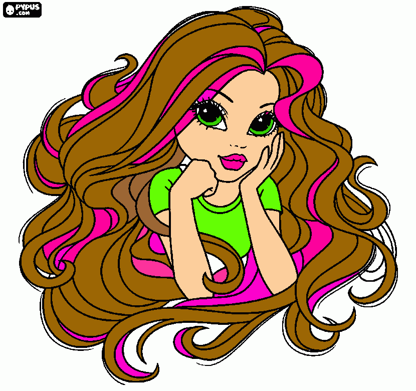 moxie girlz! coloring page