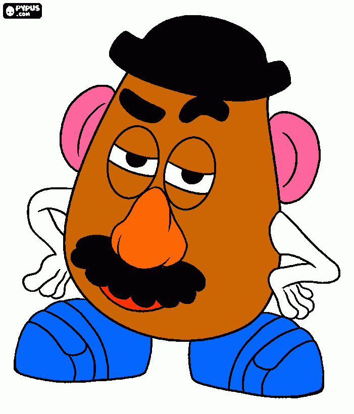 mr. potato head coloring page