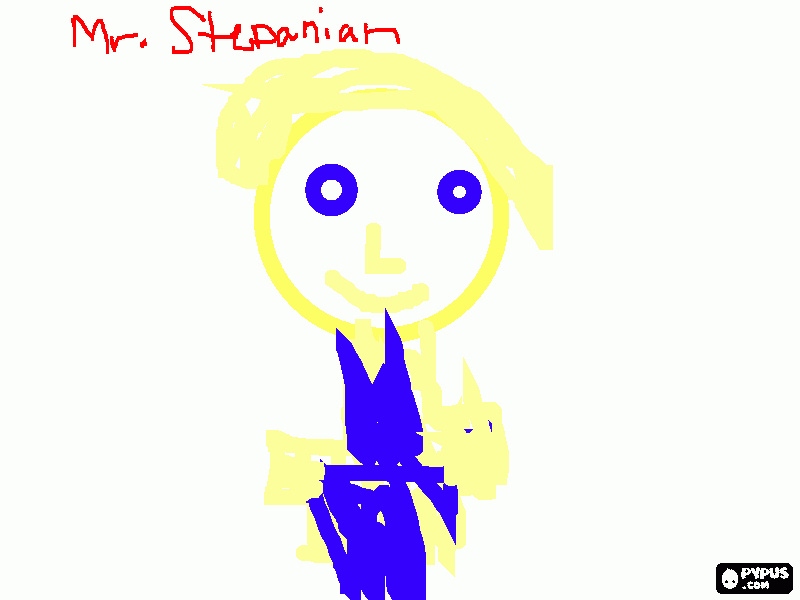 Mr. Stepanian at the basketball game coloring page