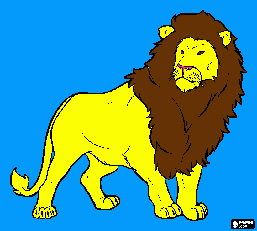 My best lion picture! coloring page