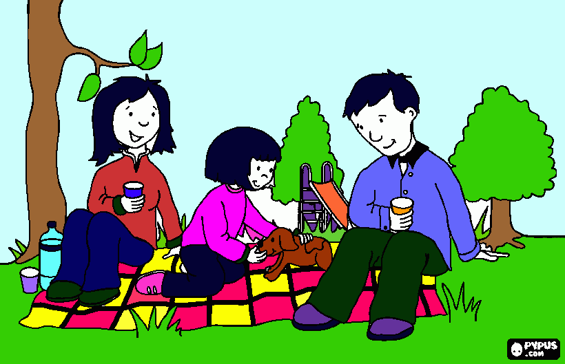 My family coloring page
