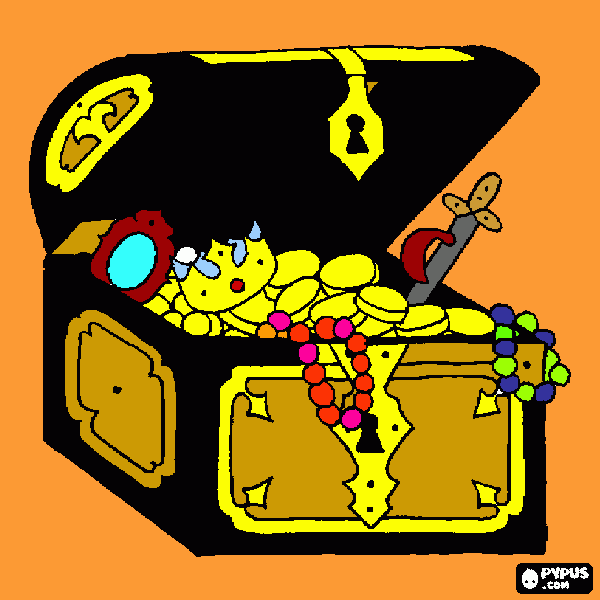 my pirate treasure coloring page