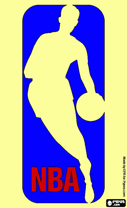 NBA LOGO coloring page