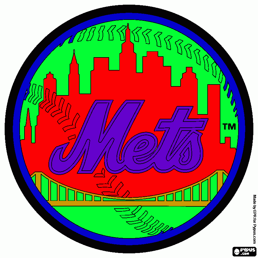 new york mets coloring page