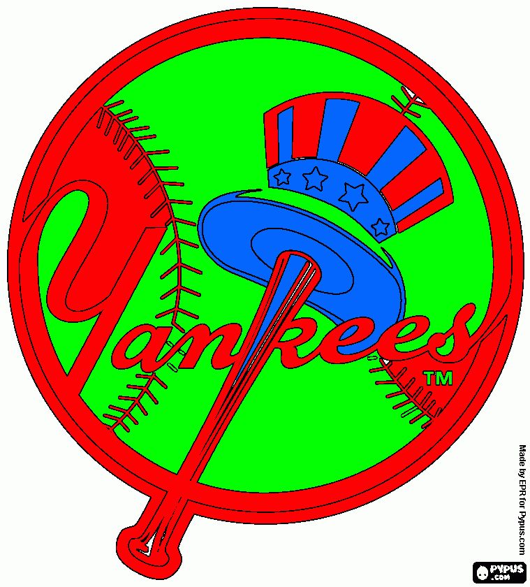 New York Yankees logo coloring page