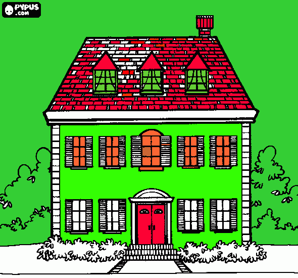 ngôi nhà. coloring page