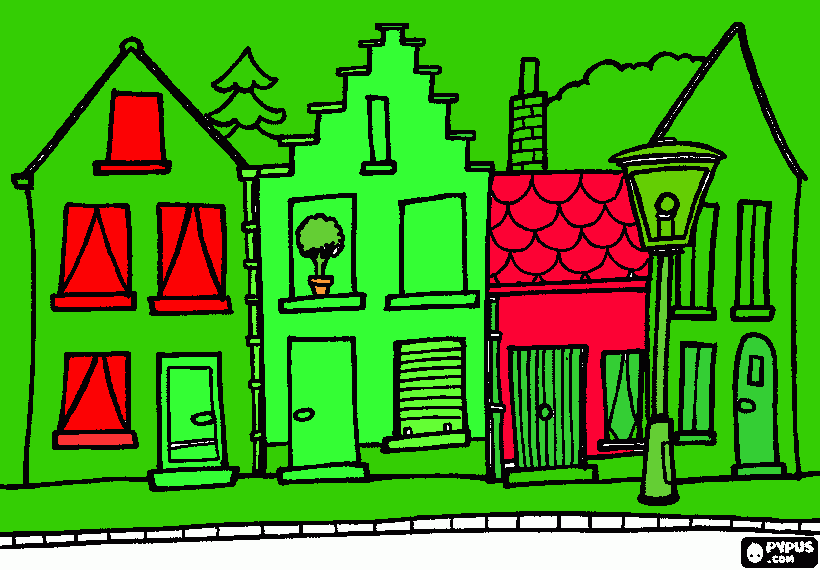 nhà 2 coloring page