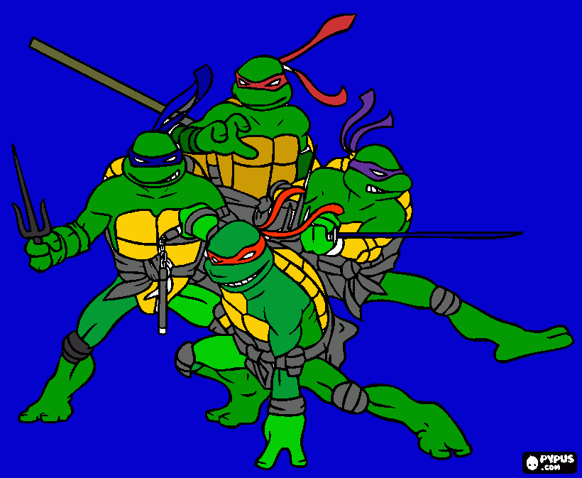 ninga turtles coloring page