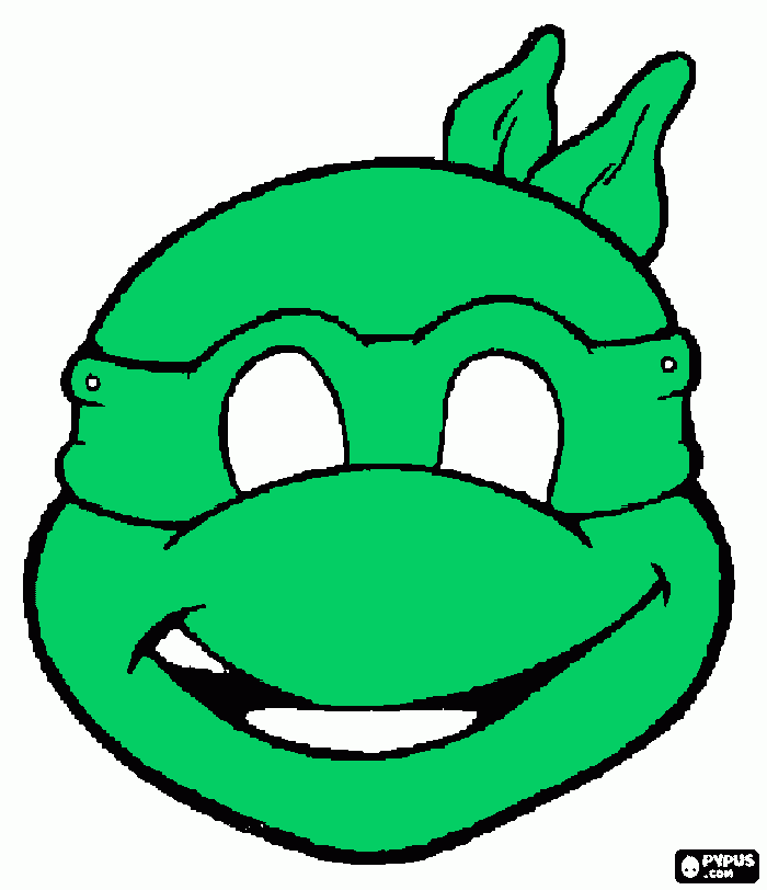 ninja mask coloring page