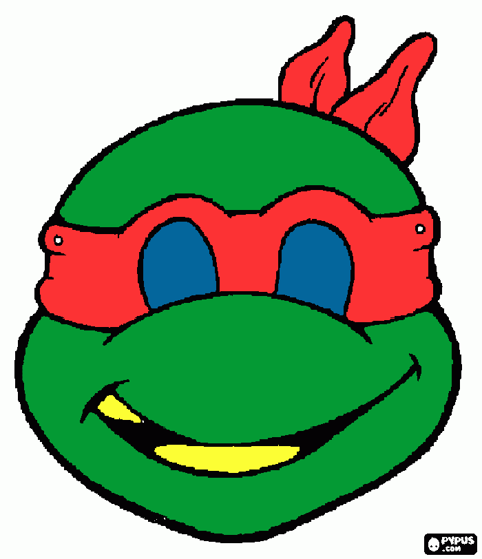 ninja urtle mask coloring page