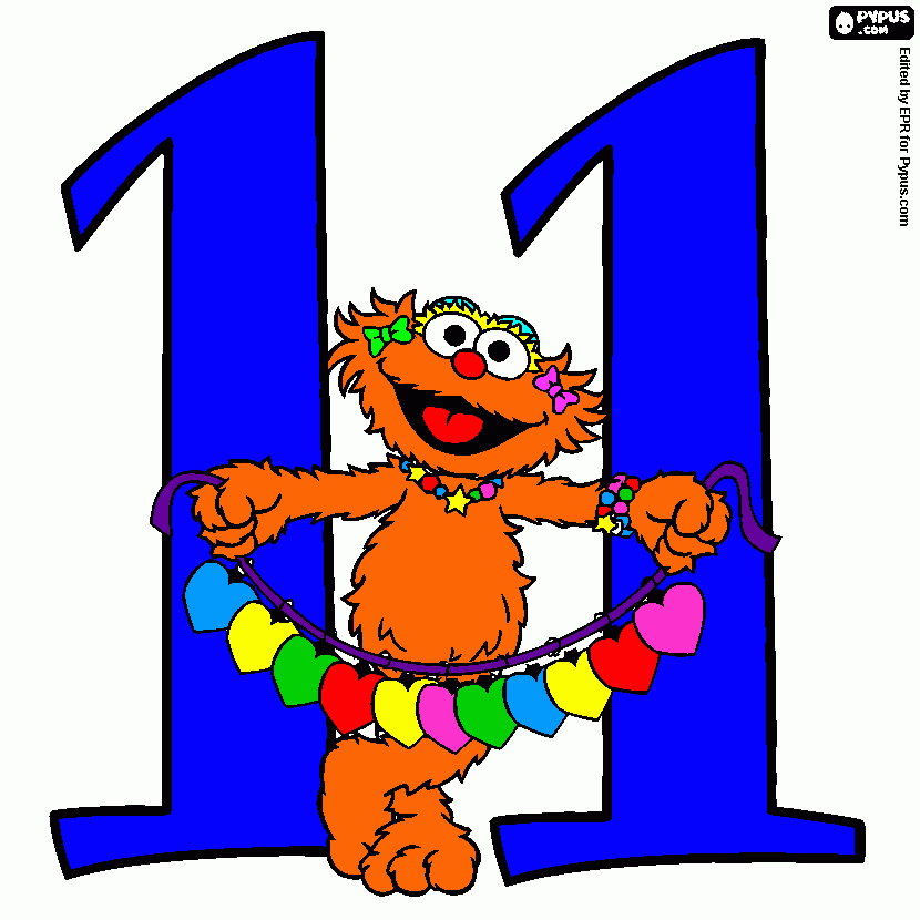 number 11 coloring page