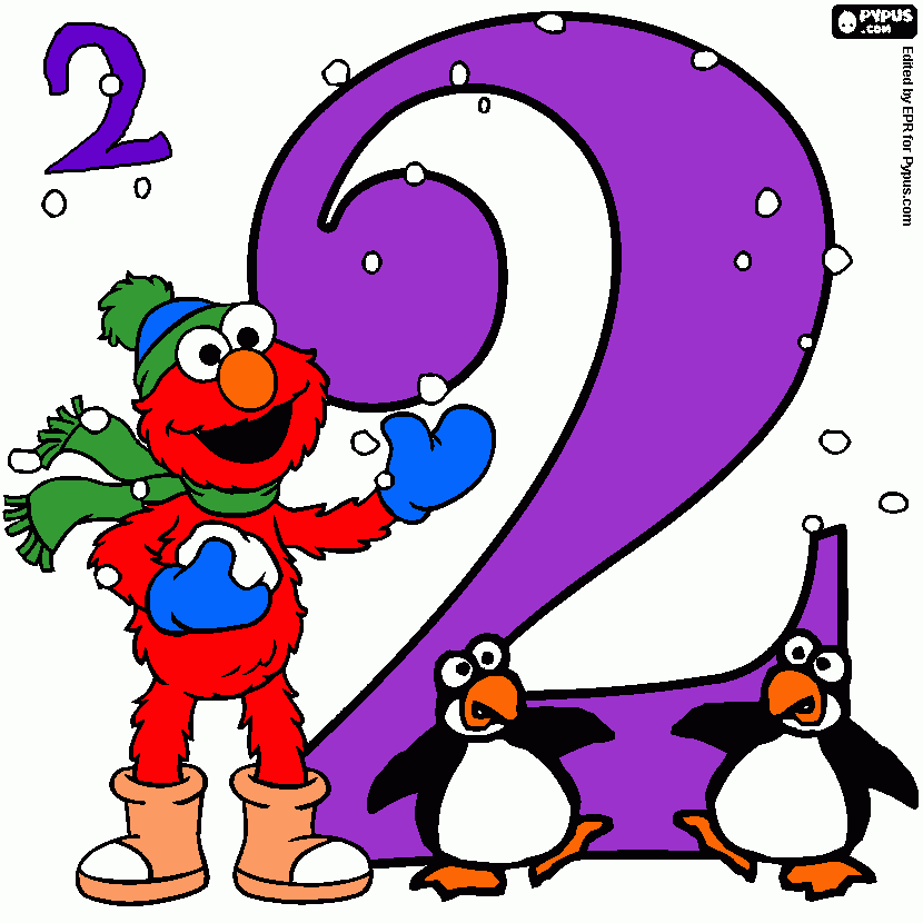 Number 2 coloring page