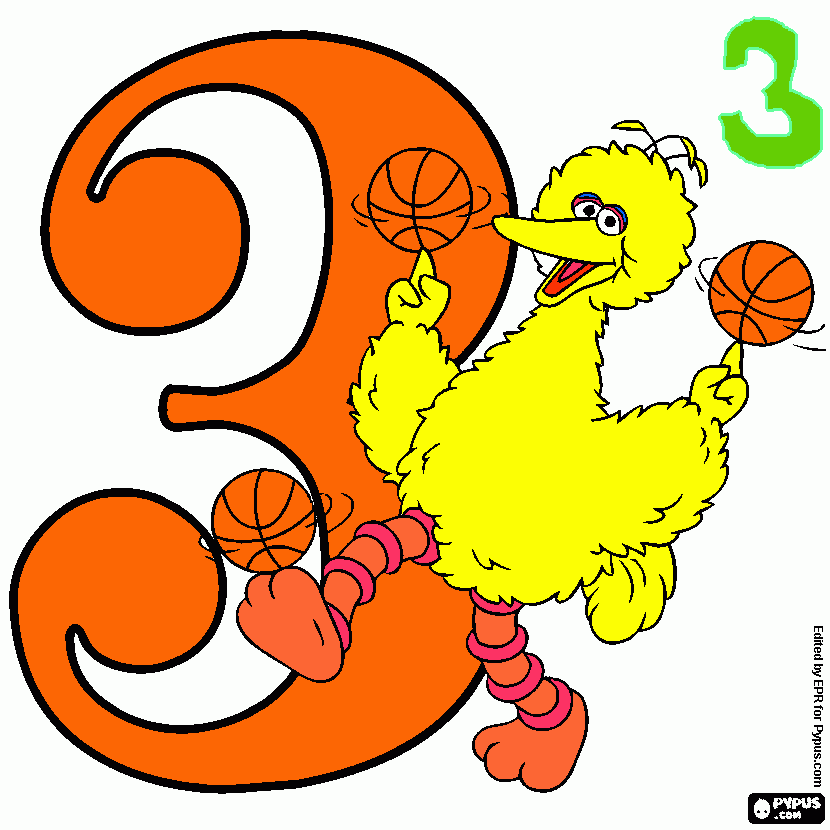 Number 3 coloring page