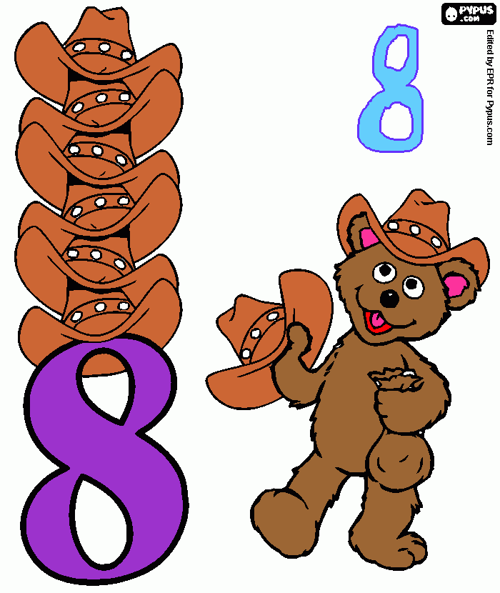 Number 8 coloring page
