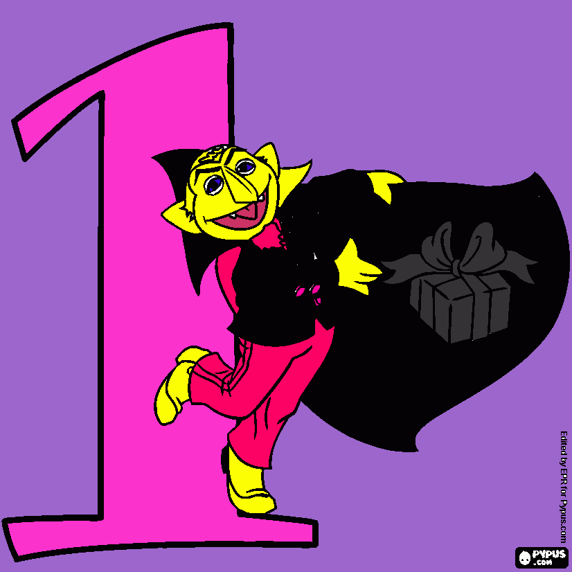 number one coloring page