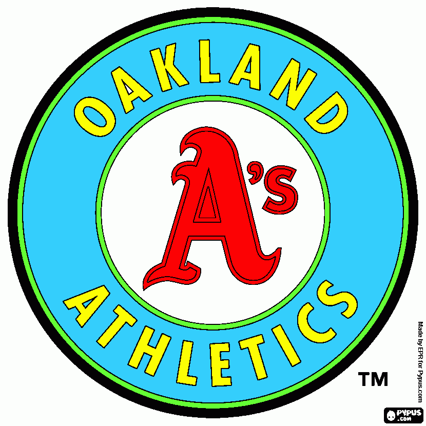 oakland athletics coloring page
